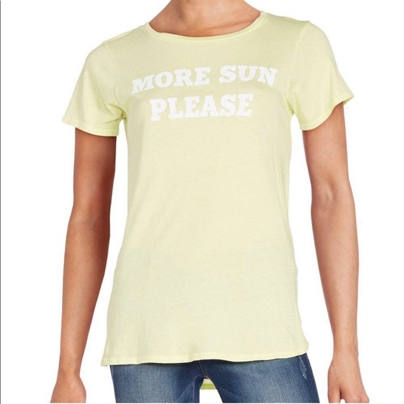Wildfox Medium Yellow More Sun Please Tee NEW - Picture 1 of 10